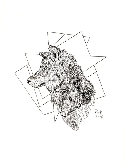 geometric wolf