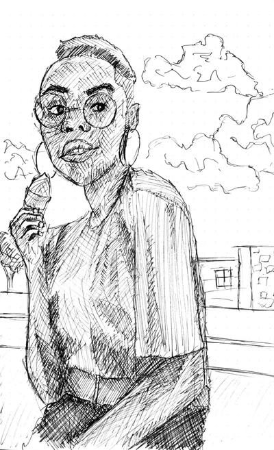 girl eating ice cream